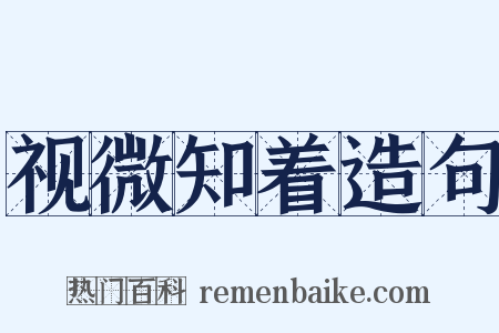 视微知着造句是什么意思的图片